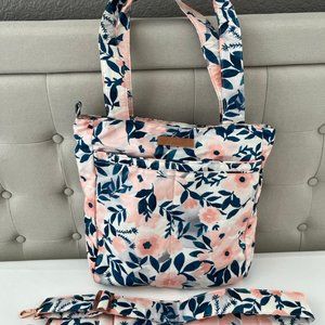 JuJuBe Tote Bag - Be Light - Whimsical Watercolor with gray interior